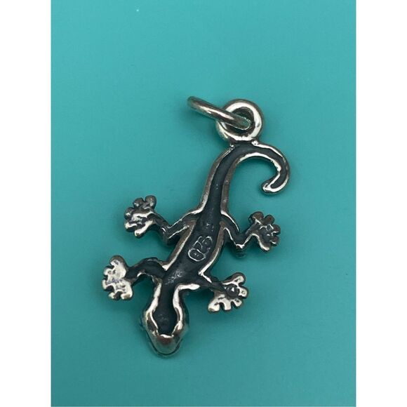 .925 Gecko Sterling Silver Jewelry Charm #reptile - Picture 3 of 4